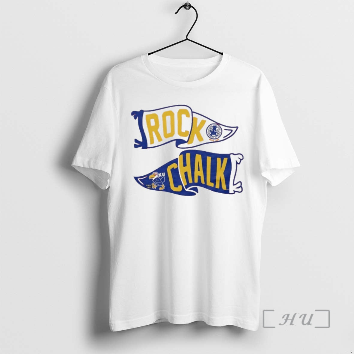 Officials Rock Chalk Ku Pennant - T-Shirt, Sweatshirt, Hoodie
