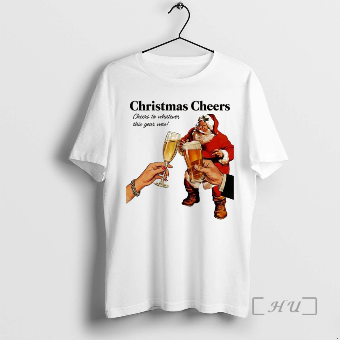 Officials Santa Cheers To Whatever This Years Was Christmas Cheers Retro Premium T Shirts Sweater - T-Shirt, Sweatshirt, Hoodie