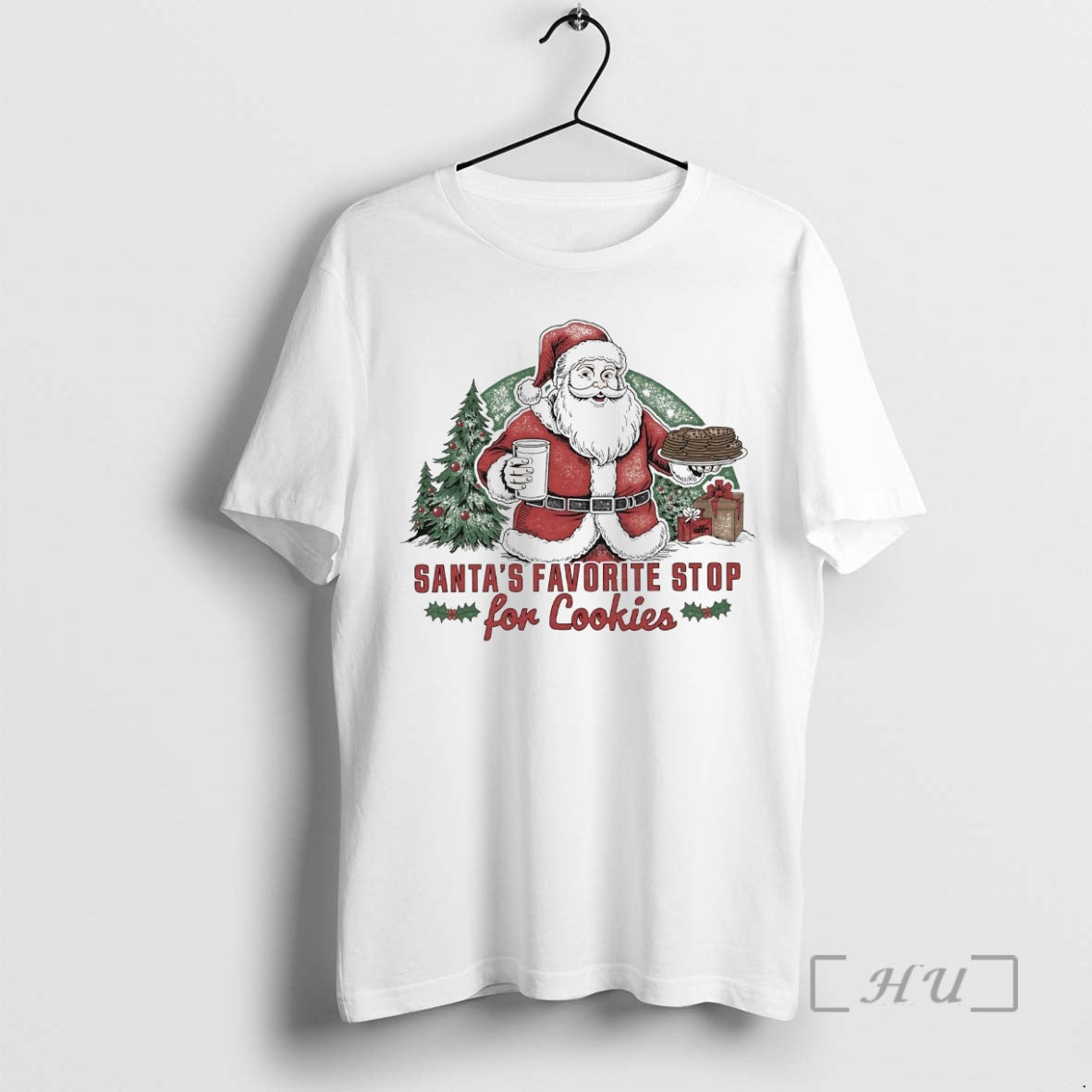 Officials Santas Favorite Stop For Cookies Christmas - T-Shirt, Sweatshirt, Hoodie