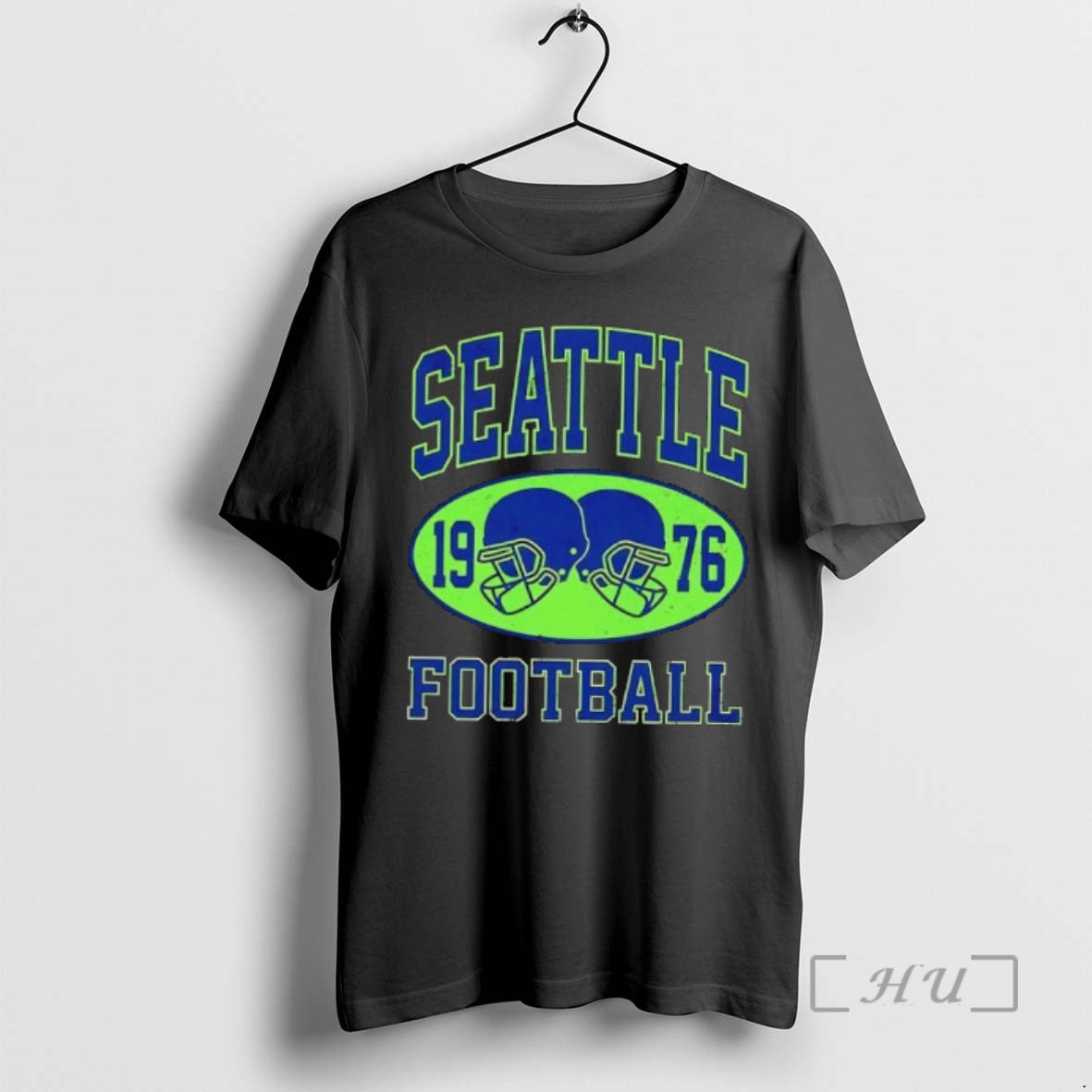 Officials Seattle 1976 Football Vintage Distressed Double Helmet Oval - T-Shirt, Sweatshirt, Hoodie
