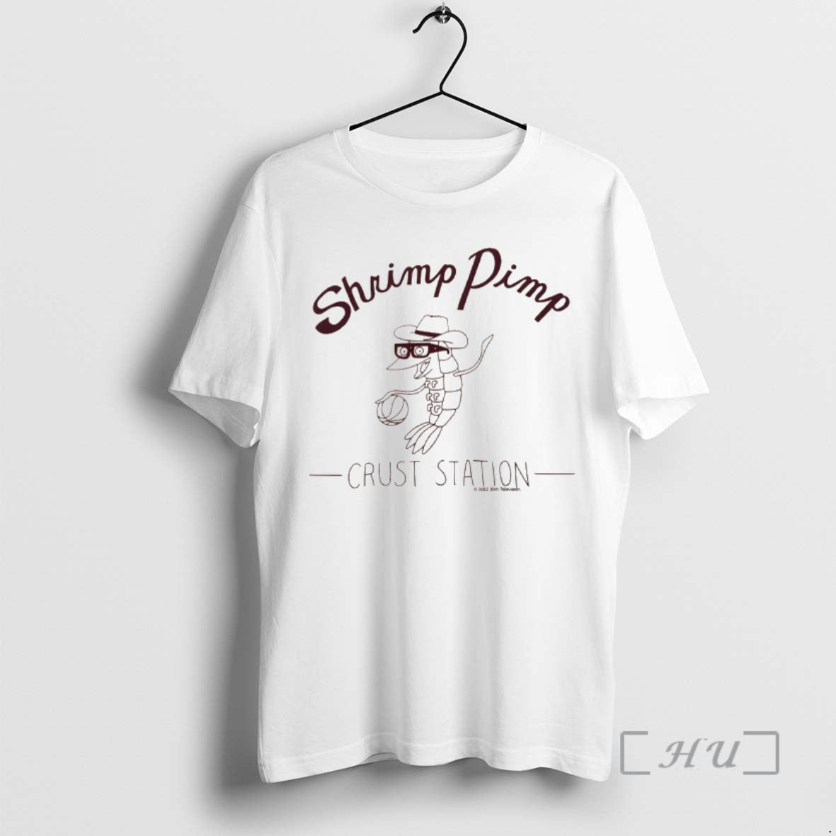 Officials Shrimp Pimp Basketball Crust Station Unisex T-shirt, Sweatshirt, Hoodie, Long Sleeve Tee - T-Shirt, Sweatshirt, Hoodie