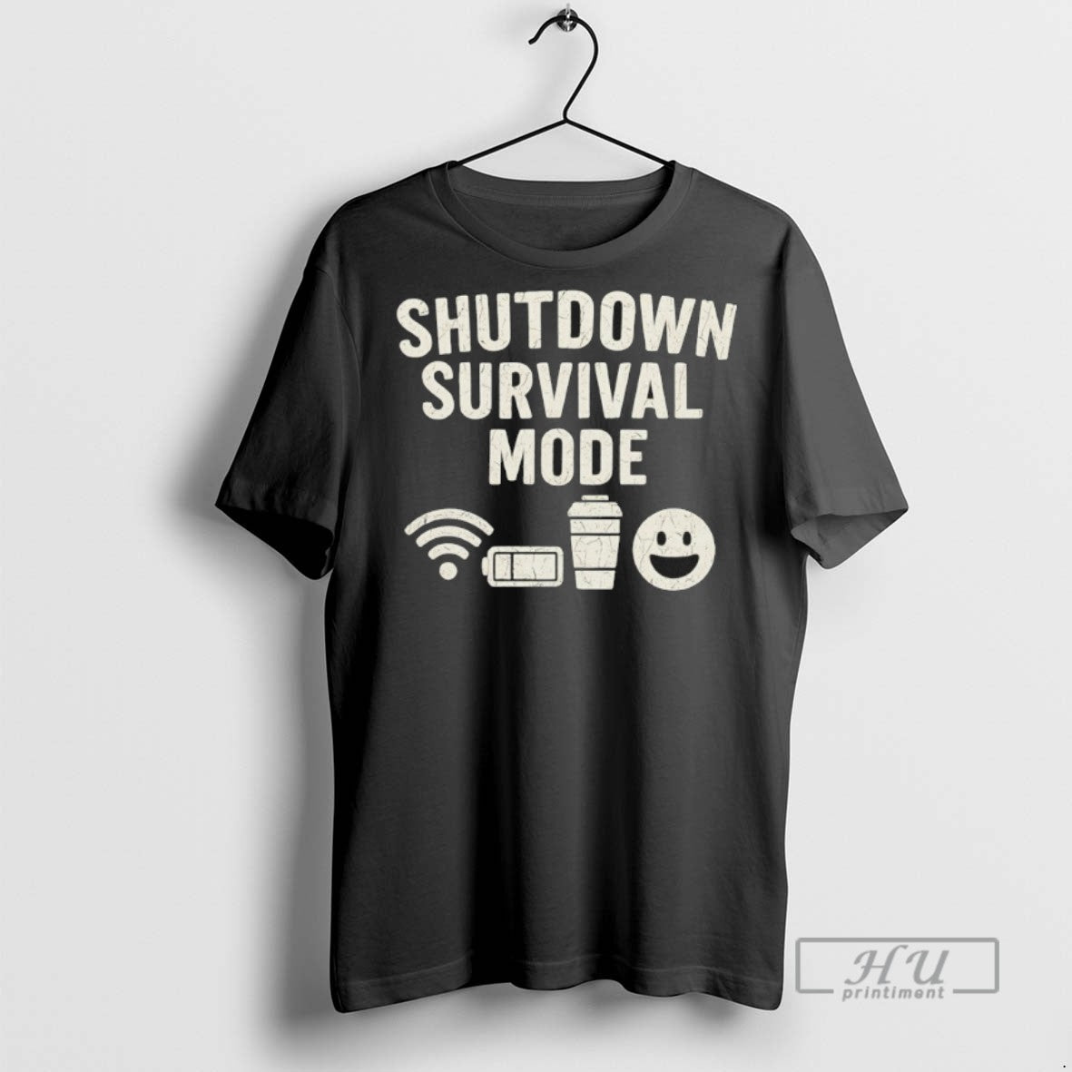 Officials Shutdown Survival Mode Government Shutdown 2025 T Shirts Unisex T-shirt, Sweatshirt, Hoodie, Long Sleeve Tee - T-Shirt, Sweatshirt, Hoodie