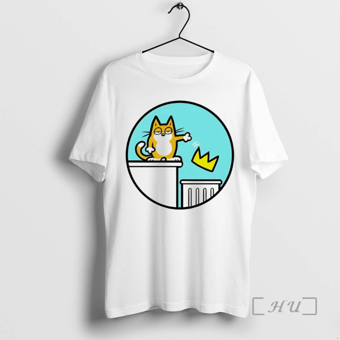 Officials Simons Cat Throw Away The Crown No Kings Unisex T-shirt, Sweatshirt, Hoodie, Long Sleeve Tee - T-Shirt, Sweatshirt, Hoodie