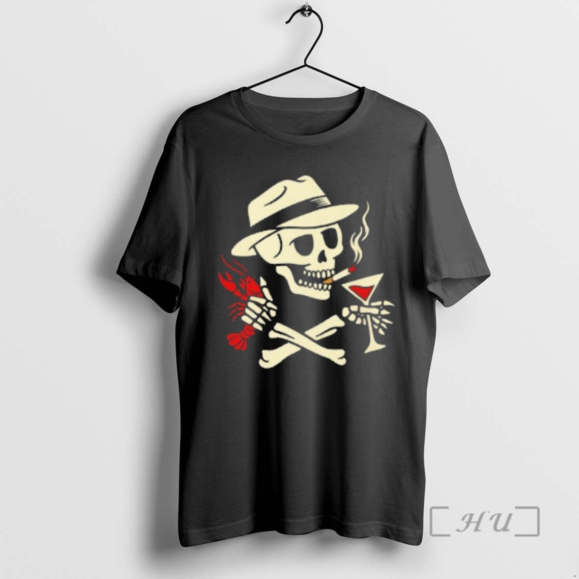 Officials Skull Crawfish And Cocktails Graphic - T-Shirt, Sweatshirt, Hoodie
