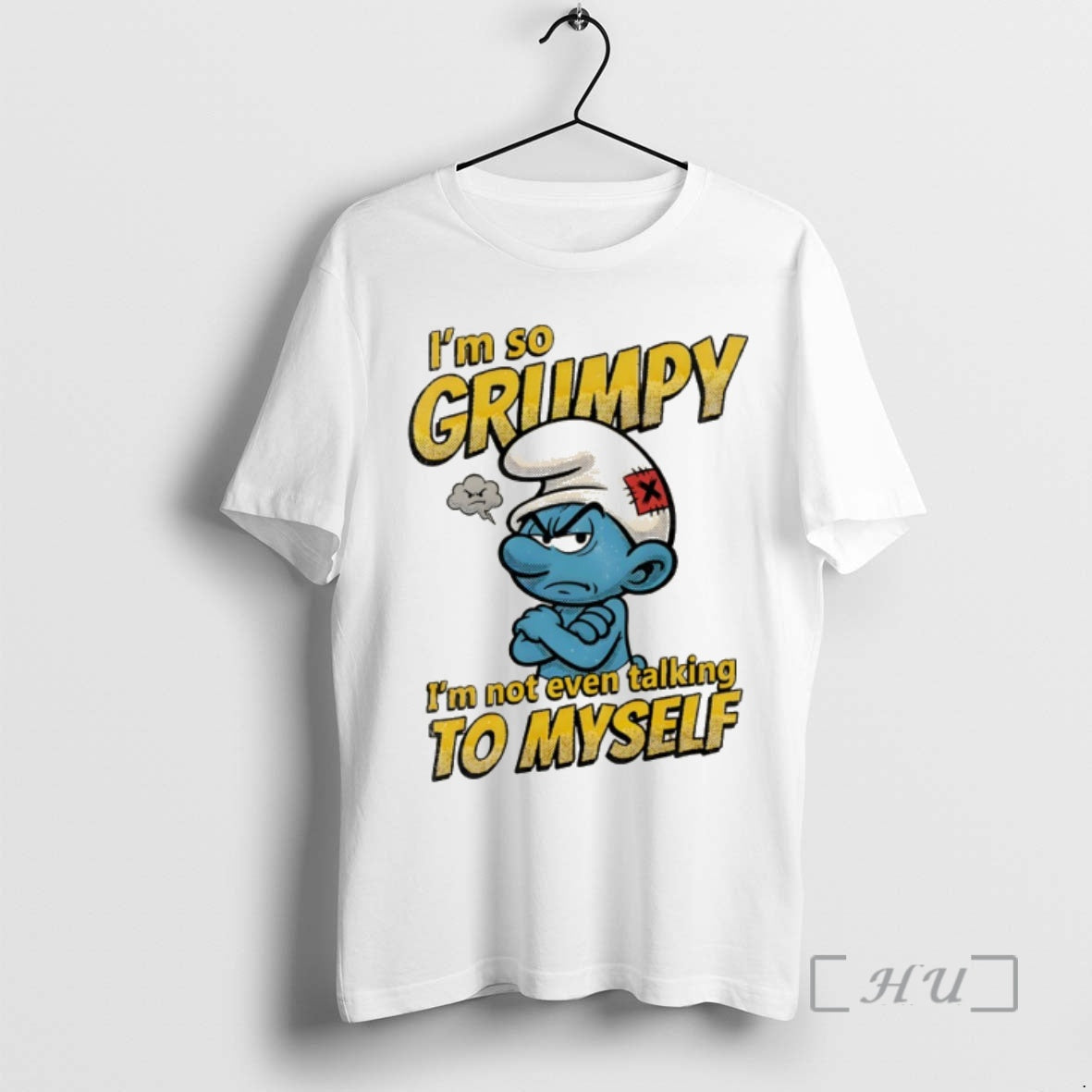 Officials Smurfs Im So Grumpy Im Not Even Talking To Myself Premium T Shirts Sweater Unisex T-shirt, Sweatshirt, Hoodie, Long Sleeve Tee - T-Shirt, Sweatshirt, Hoodie