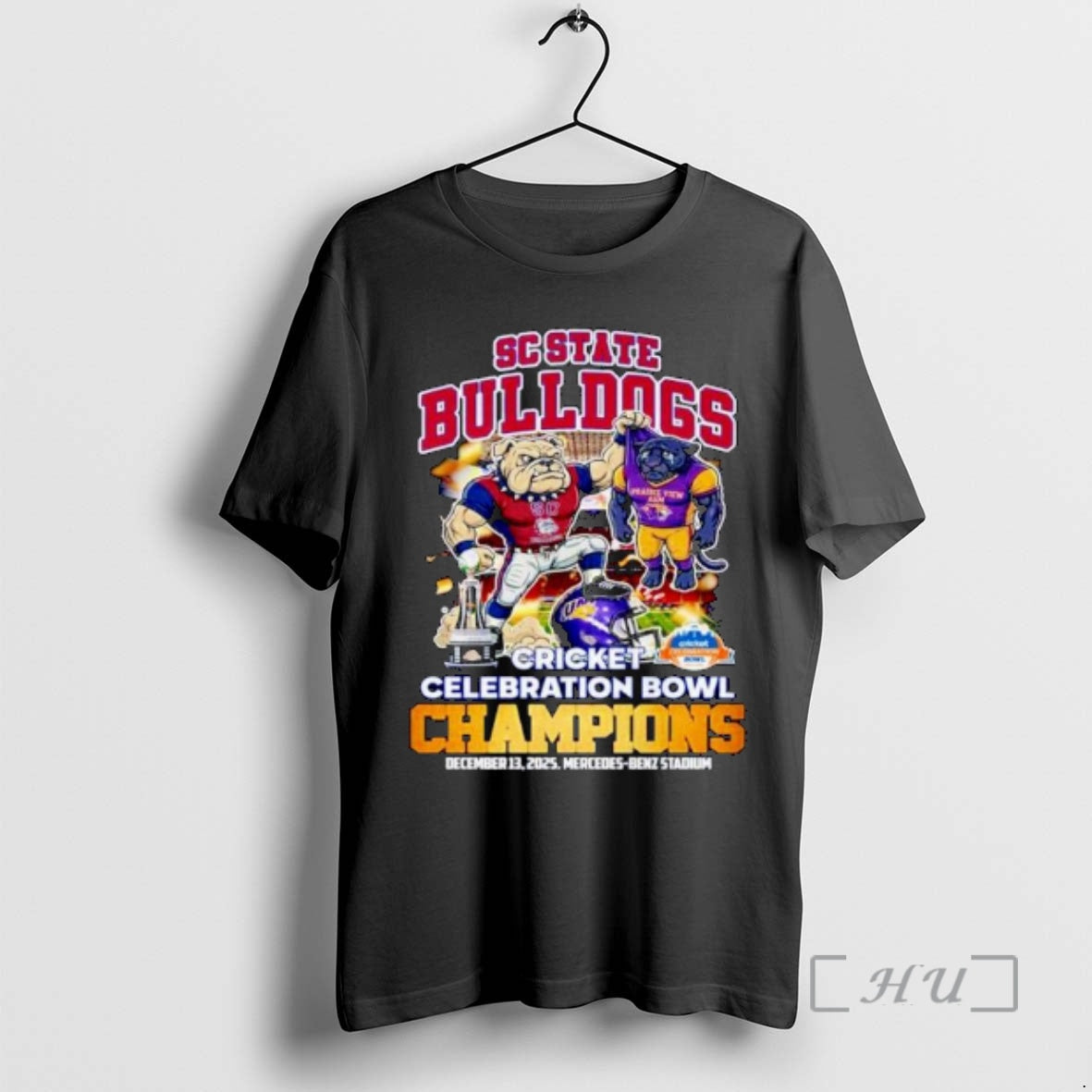Officials South Carolina State Bulldogs Cricket Celebration Bowl Champions 2025 Mascot Ornaments Premium T Shirts - T-Shirt, Sweatshirt, Hoodie