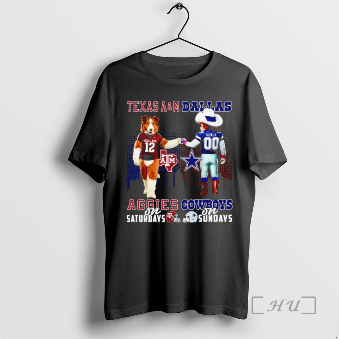 Officials Texas Am Aggies On Saturdays X Dallas Cowboys On Sundays Mascot Premium T Shirts - T-Shirt, Sweatshirt, Hoodie