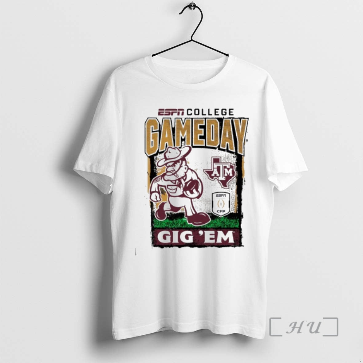 Officials Texas Am Cfp Gameday 1st Round Mascot Gig Em - T-Shirt, Sweatshirt, Hoodie
