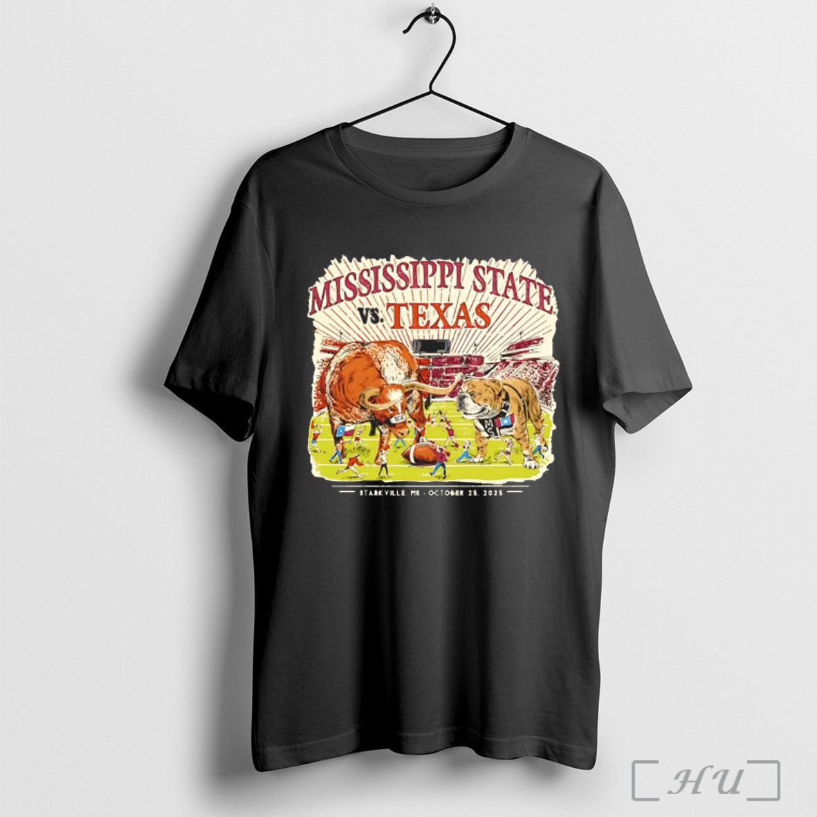 Officials Texas Longhorns Vs Mississippi State Bulldogs Football Game Day 2025 T Shirt Unisex T-shirt, Sweatshirt, Hoodie, Long Sleeve Tee - T-Shirt, Sweatshirt, Hoodie