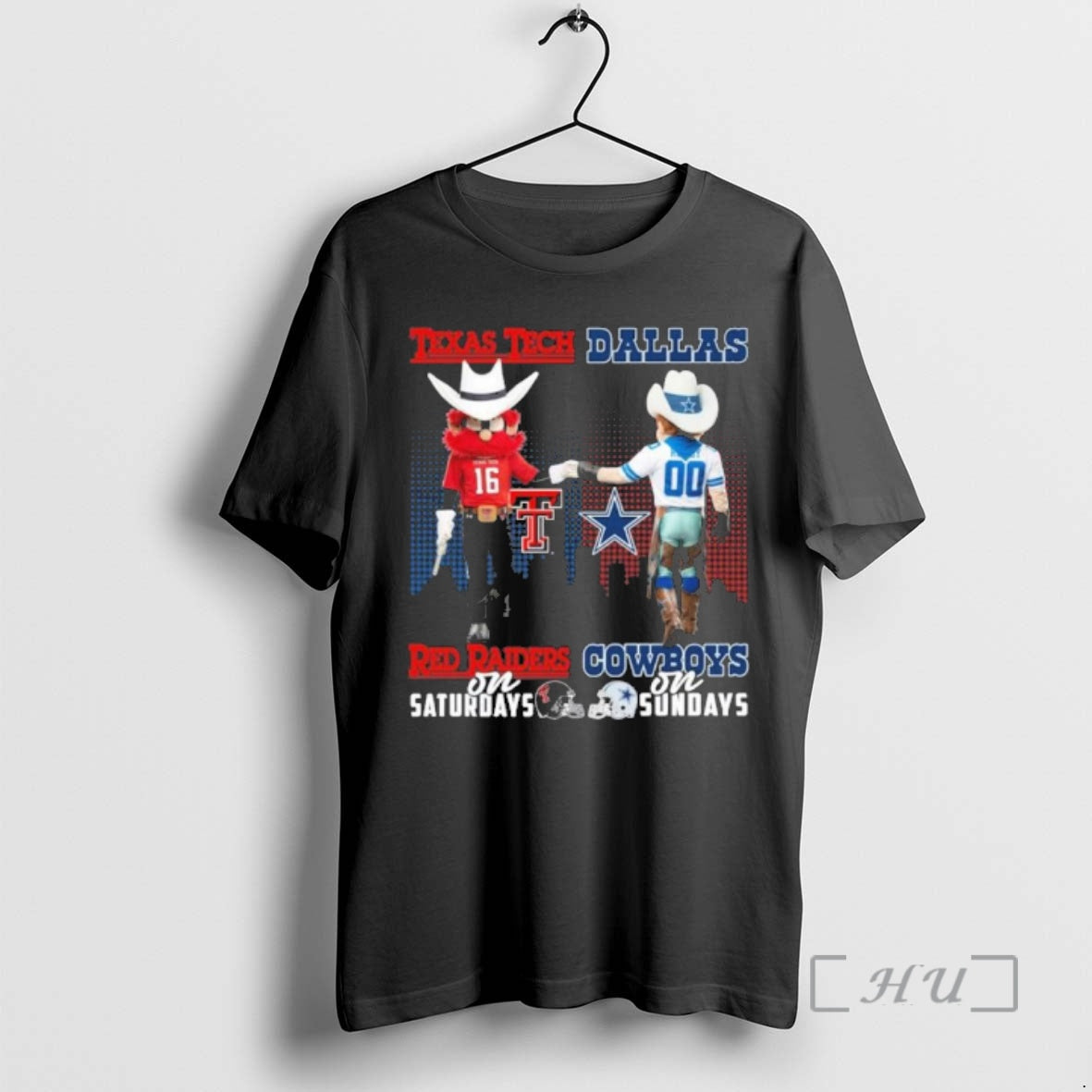 Officials Texas Tech Red Raiders Vs Dallas Cowboys Mascot On Saturdays And On Sundays Premium - T-Shirt, Sweatshirt, Hoodie