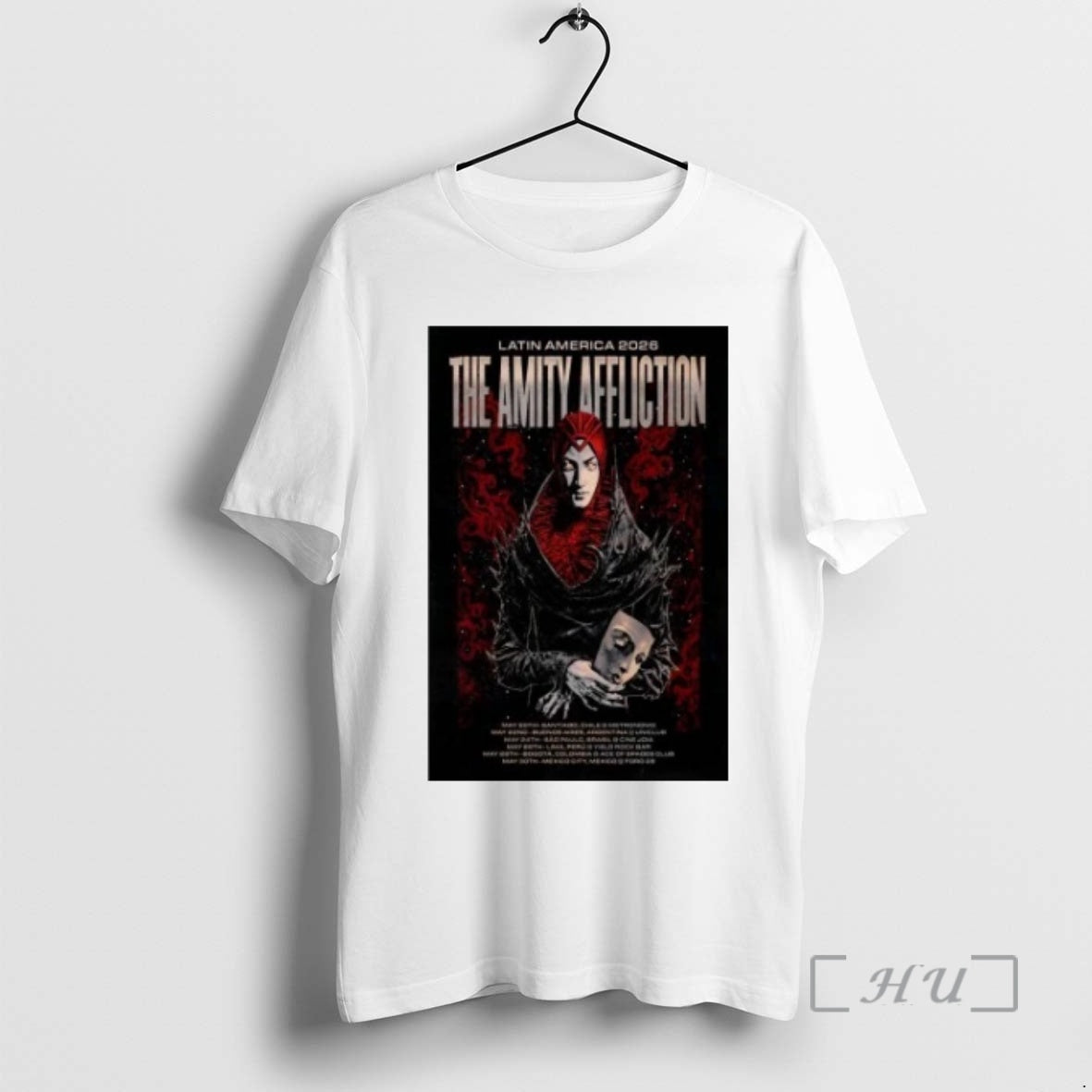 Officials The Amity Affliction Latin America Tour 2026 Unisex T-shirt, Sweatshirt, Hoodie, Long Sleeve Tee - T-Shirt, Sweatshirt, Hoodie