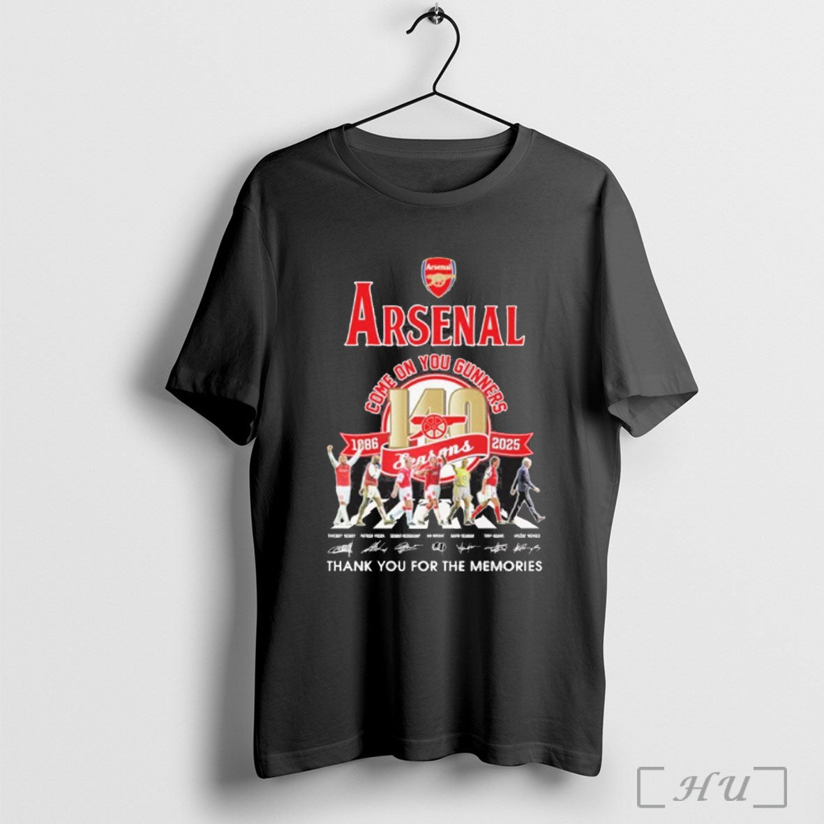 Officials The Arsenal Abbey Road Come On Gunners 140 Seasons T Shirt Unisex T-shirt, Sweatshirt, Hoodie, Long Sleeve Tee - T-Shirt, Sweatshirt, Hoodie