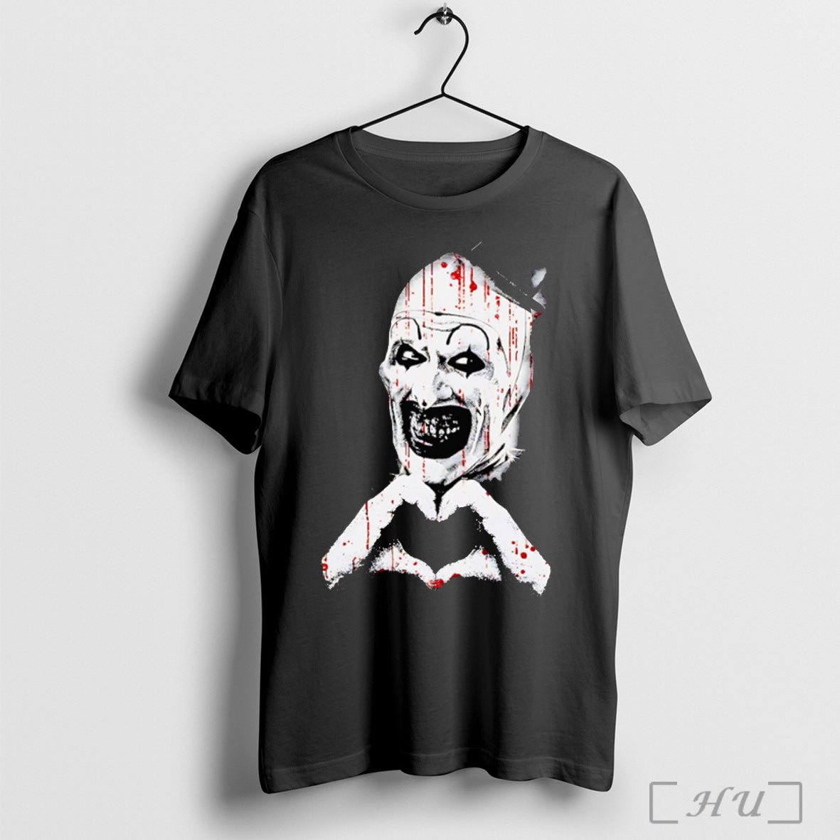 Officials The Clown Terrifier Creepy Heart Hands T Shirt Unisex T-shirt, Sweatshirt, Hoodie, Long Sleeve Tee - T-Shirt, Sweatshirt, Hoodie
