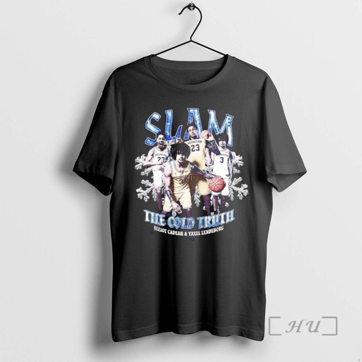 Officials The Cold Truth Yaxel Lendeborg And Elliot Cadeau Michigan Wolverines Slam Premium T Shirts - T-Shirt, Sweatshirt, Hoodie