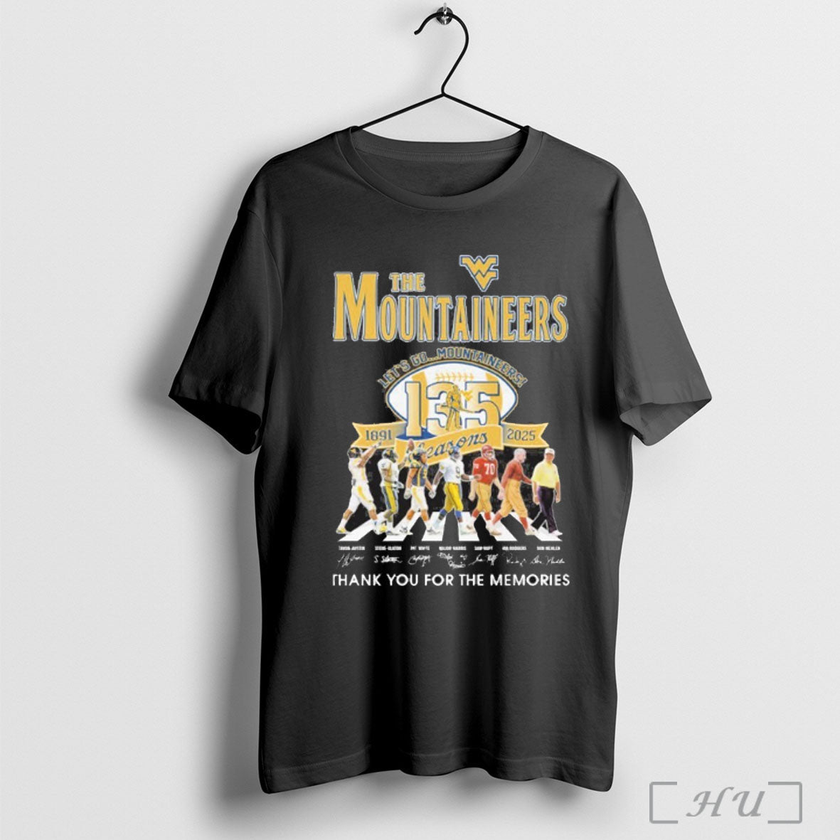 Officials The West Virginia Mountaineers Abbey Road Lets Go Mountaineers 135 Seasons T Shirt - T-Shirt, Sweatshirt, Hoodie