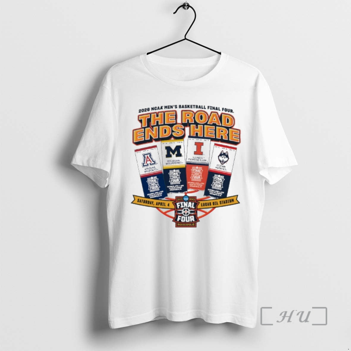 Officials The Road Ends Here 2026 Mens Basketball Final Four Tickets Premium T Shirts Sweater - T-Shirt, Sweatshirt, Hoodie