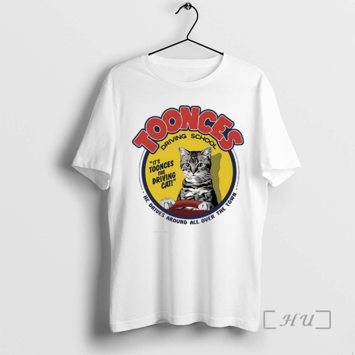 Officials Toonces Driving School He Drives Around All Over The Town Cat Premium T Shirts Unisex T-shirt, Sweatshirt, Hoodie, Long Sleeve Tee - T-Shirt, Sweatshirt, Hoodie