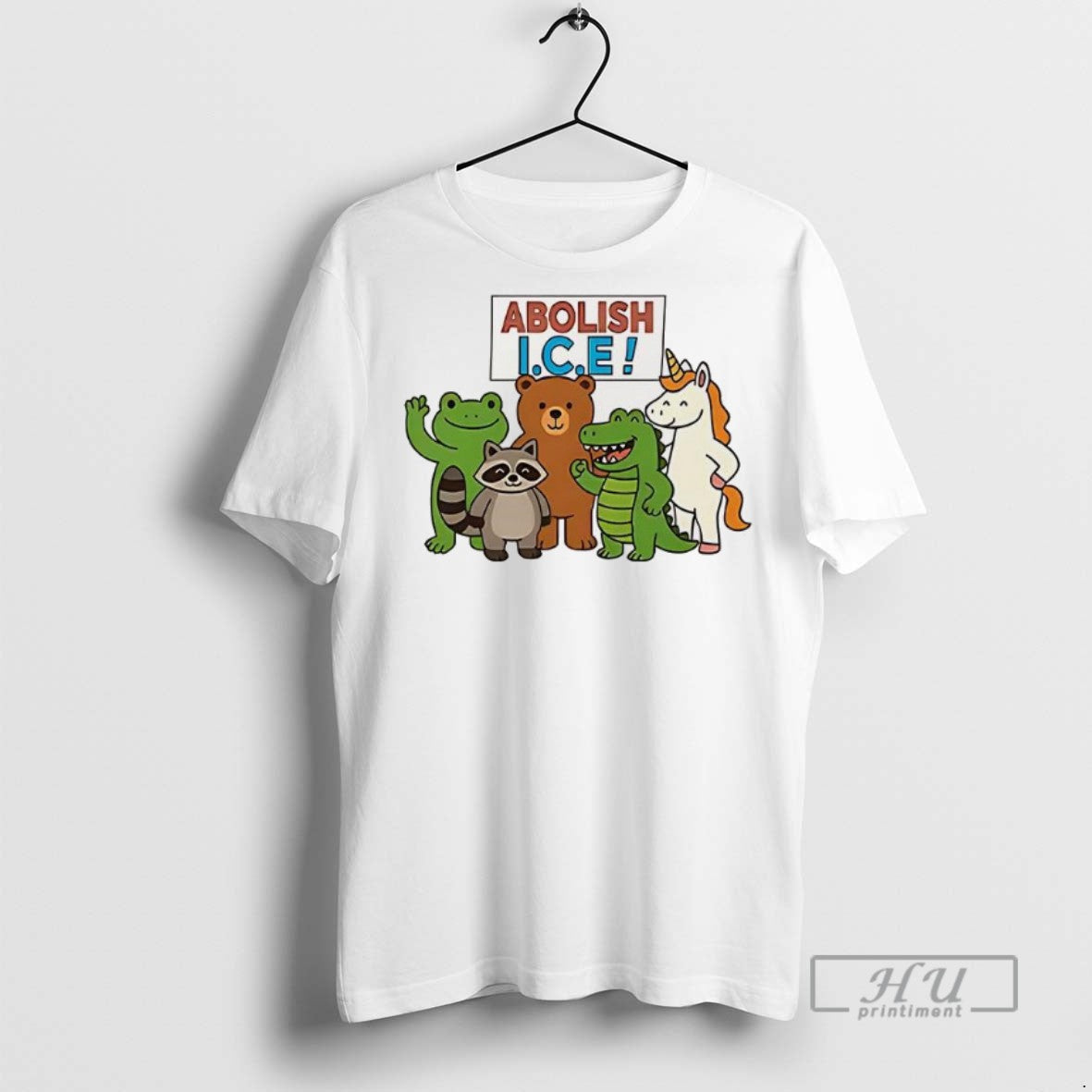 Officials Trending Abolish Ice Frog Unicorn Raccoon - Adult & Kids T-Shirts, Sweatshirts & Hoodies apparel design preview 1