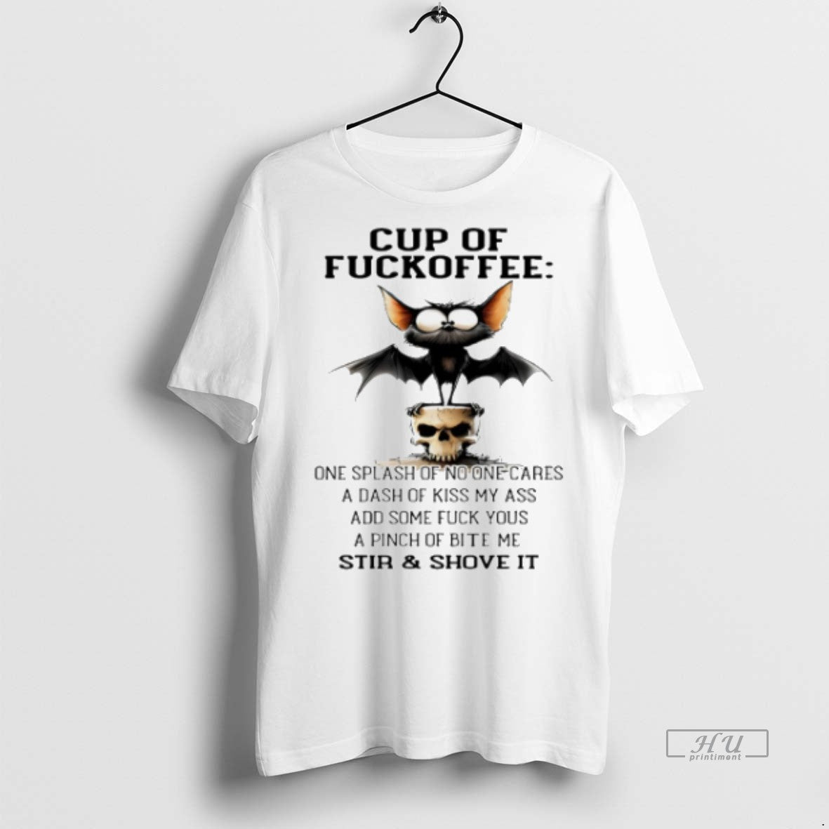 Officials Trending Bat Cup Of Fuckoffee One Splash Of No One Cares A Dash Of Unisex T-shirt, Sweatshirt, Hoodie, Long Sleeve Tee - T-Shirt, Sweatshirt, Hoodie