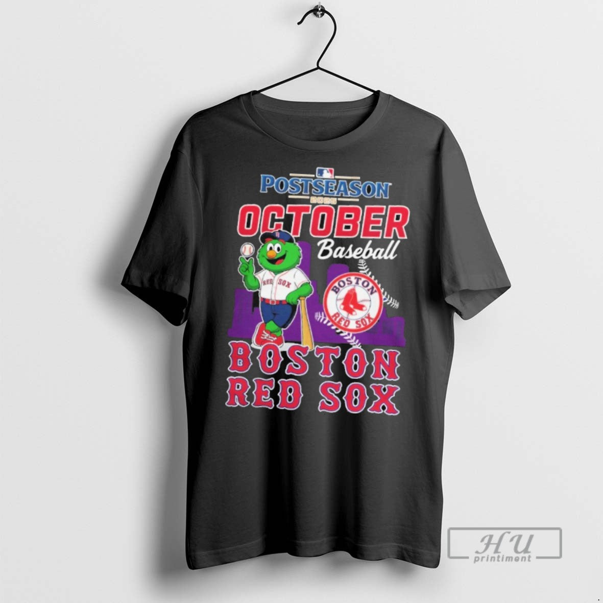 Officials Trending Boston Red Sox 2025 Postseason October Baseball Mascot T Shirt Unisex T-shirt, Sweatshirt, Hoodie, Long Sleeve Tee - T-Shirt, Sweatshirt, Hoodie