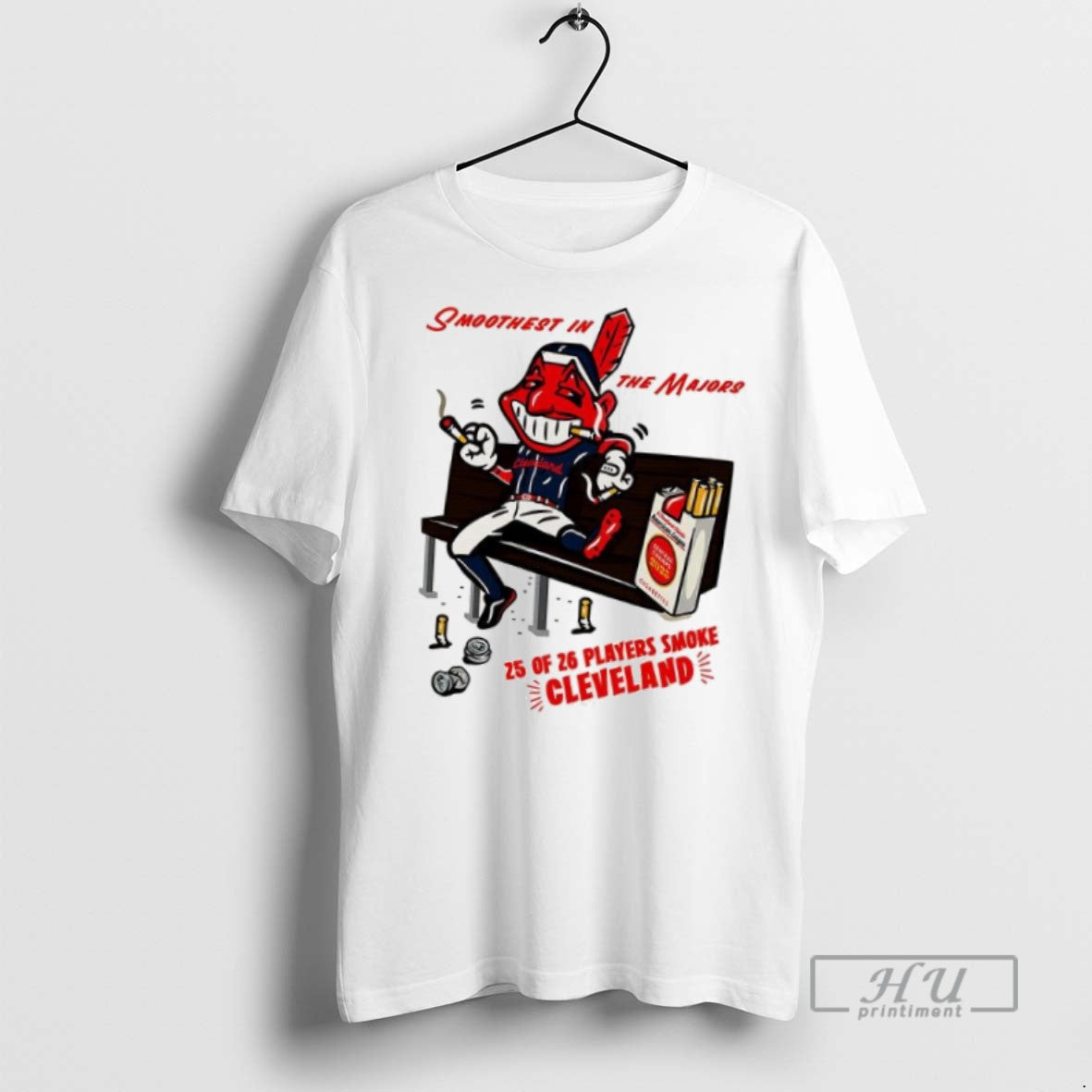 Officials Trending Cleveland Guardians Baseball American League Central Champs 2025 Cigarettes Chief Wahoo - T-Shirt, Sweatshirt, Hoodie