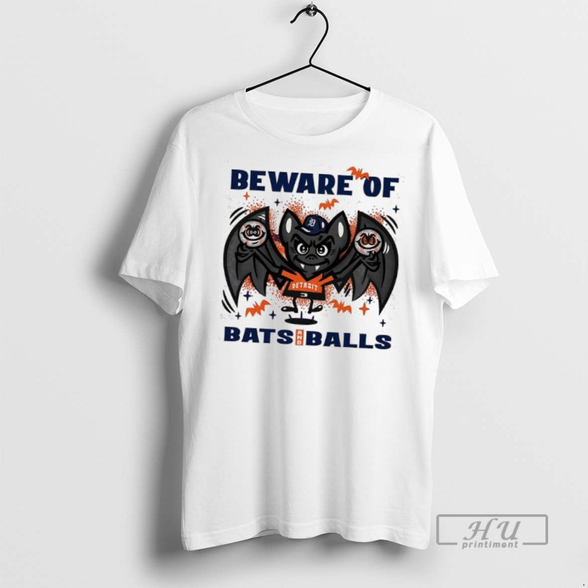 Officials Trending Detroit Tigers Baseball Beware Of Bats And Balls Halloween T Shirt Unisex T-shirt, Sweatshirt, Hoodie, Long Sleeve Tee - T-Shirt, Sweatshirt, Hoodie