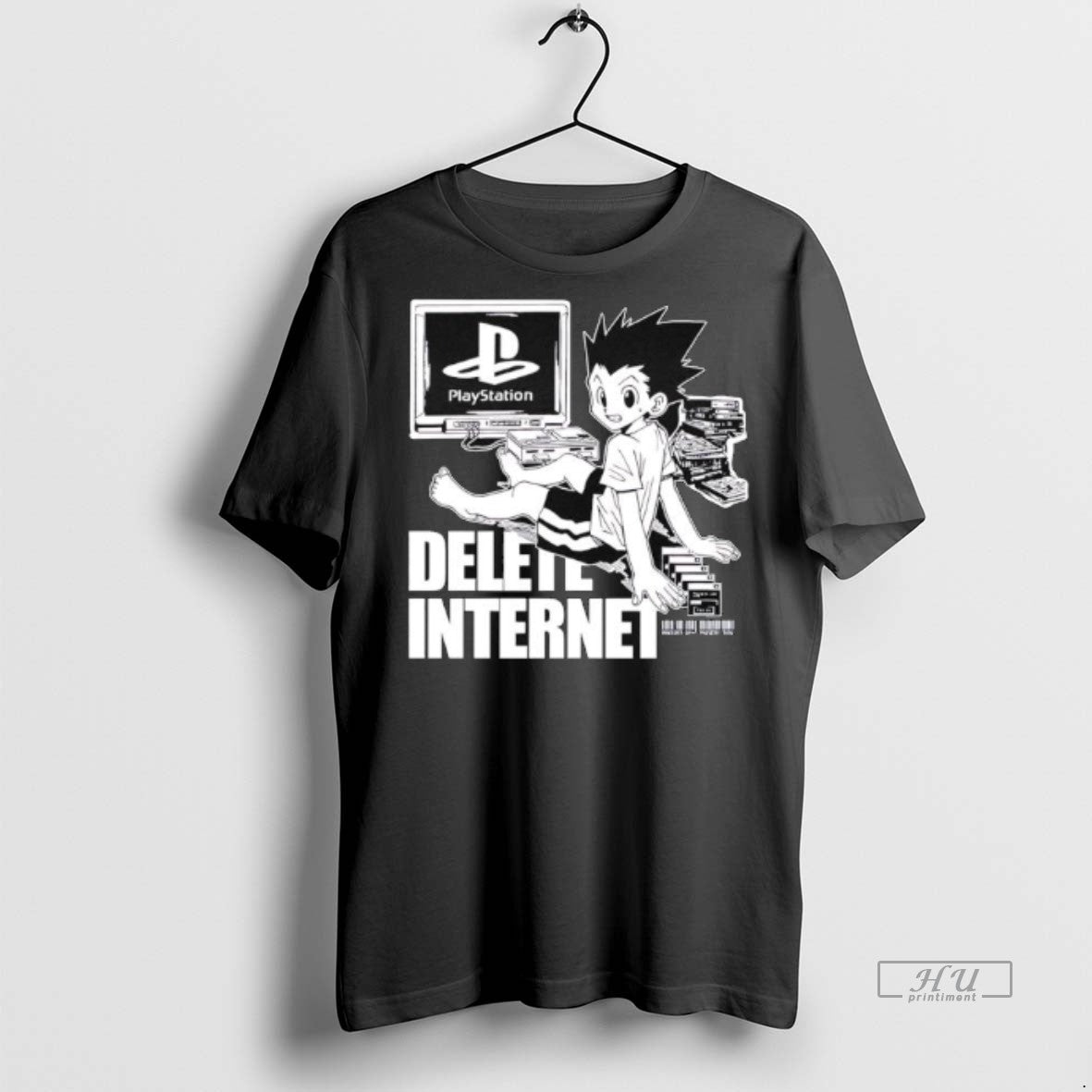 Officials Trending Gon Freecss Hunter X Hunter Playstation Delete Internet T Shirt Sweater - T-Shirt, Sweatshirt, Hoodie