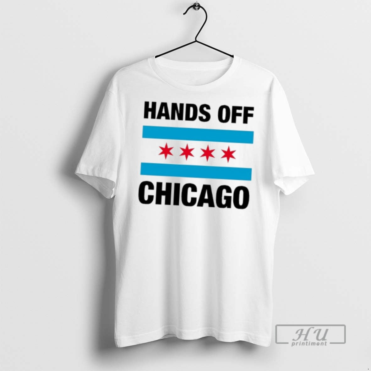 Officials Trending Hands Off Chicago Flag 2025 T Shirt Unisex T-shirt, Sweatshirt, Hoodie, Long Sleeve Tee - T-Shirt, Sweatshirt, Hoodie