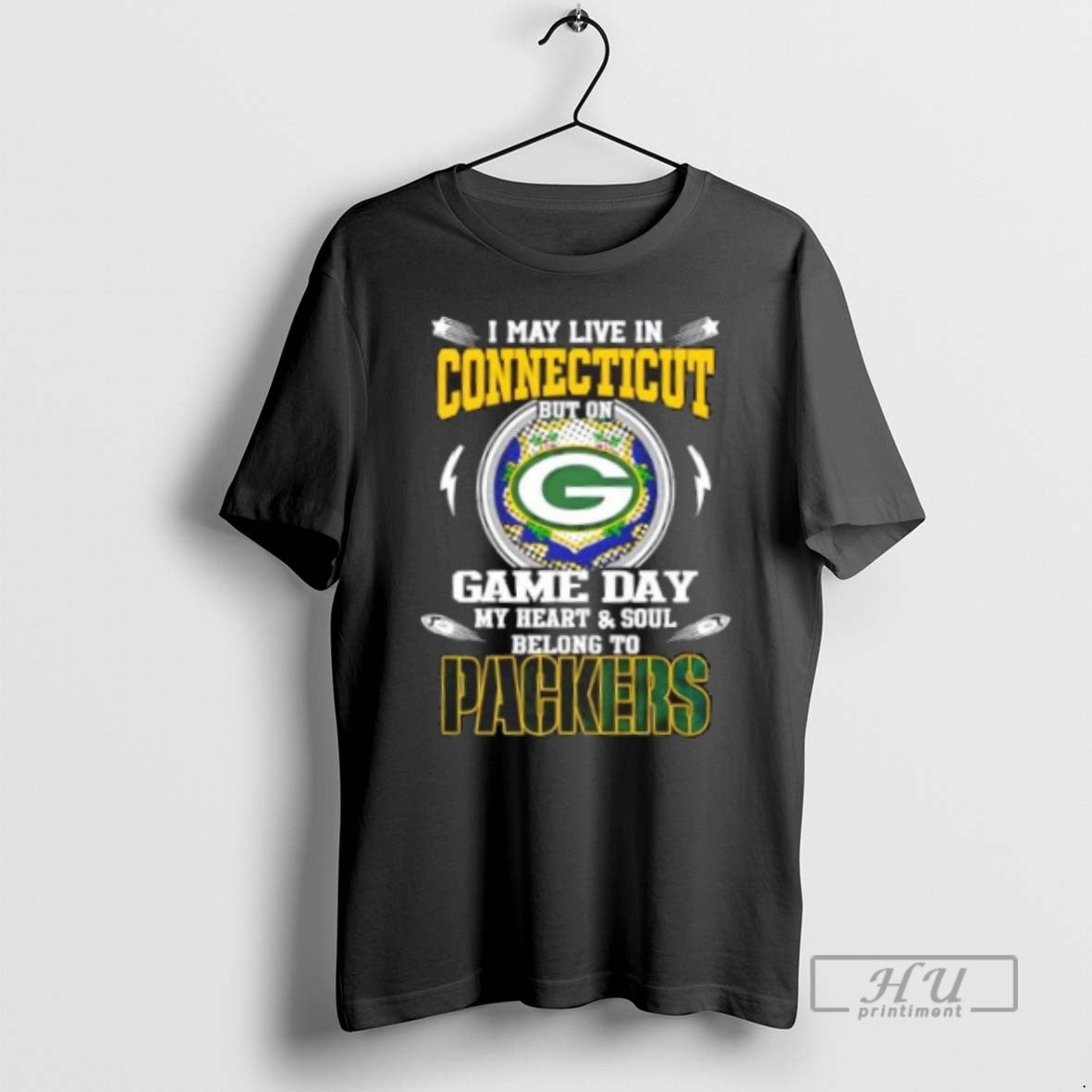 Officials Trending I May Live In Connecticut But On Game Day My Heart And Soul Unisex T-shirt, Sweatshirt, Hoodie, Long Sleeve Tee - T-Shirt, Sweatshirt, Hoodie