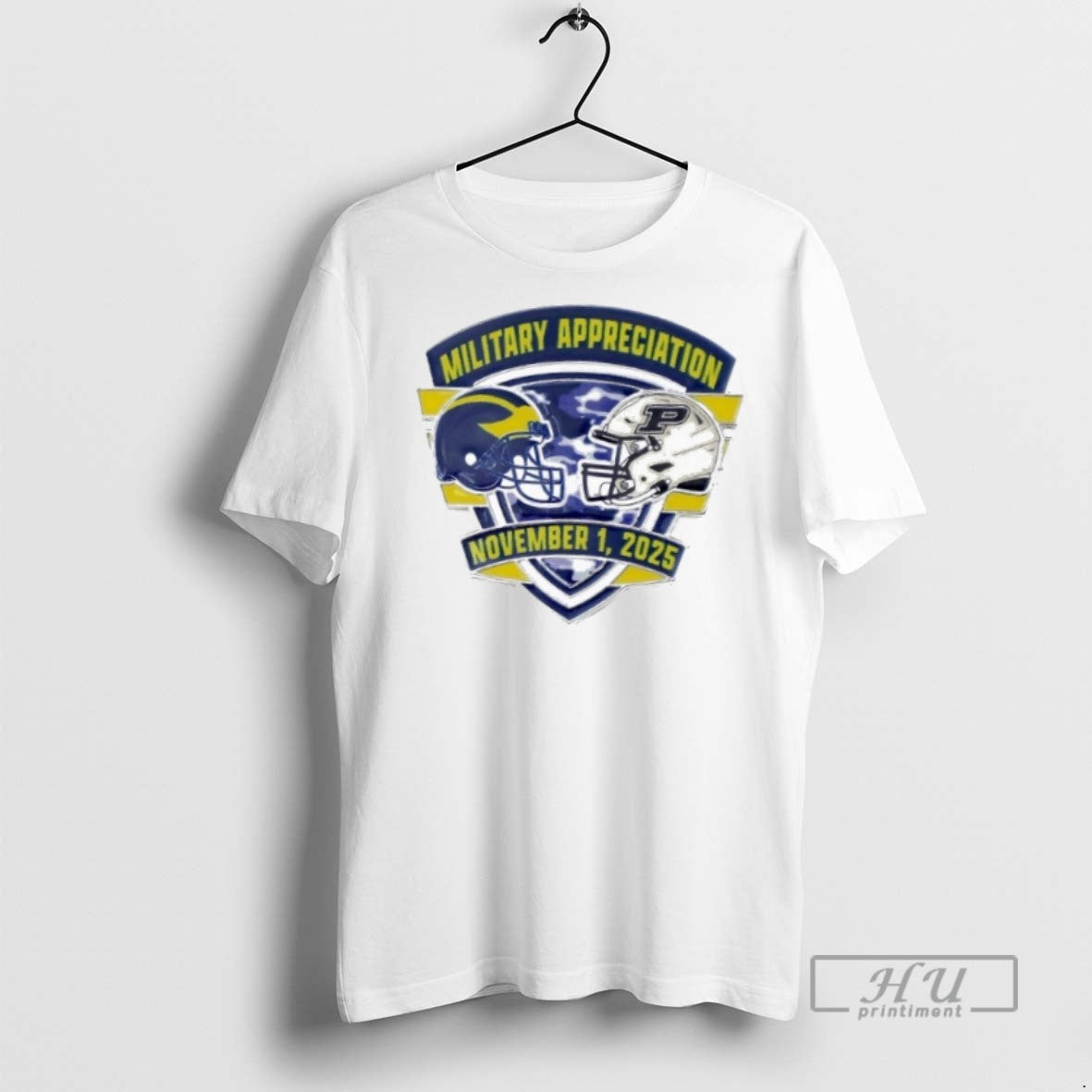 Officials Trending Michigan Wolverines Vs Purdue Boilermakers 2025 Gameday Military Appreciation T Shirt - T-Shirt, Sweatshirt, Hoodie