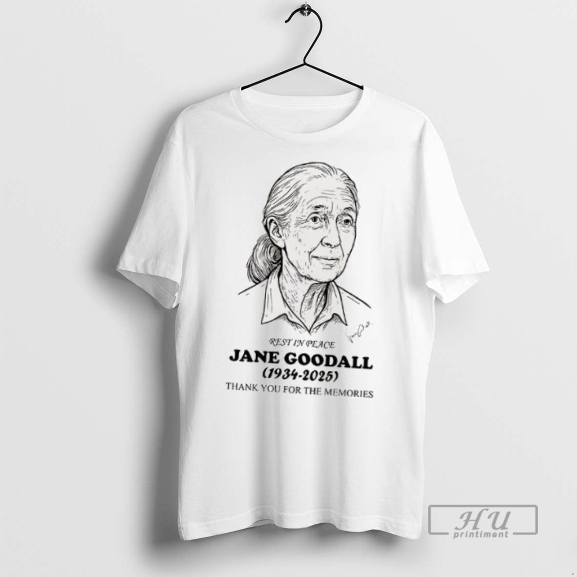 Officials Trending Rest In Peace Jane Goodall 1934 2025 Thank You For Memories Unisex T-shirt, Sweatshirt, Hoodie, Long Sleeve Tee - T-Shirt, Sweatshirt, Hoodie