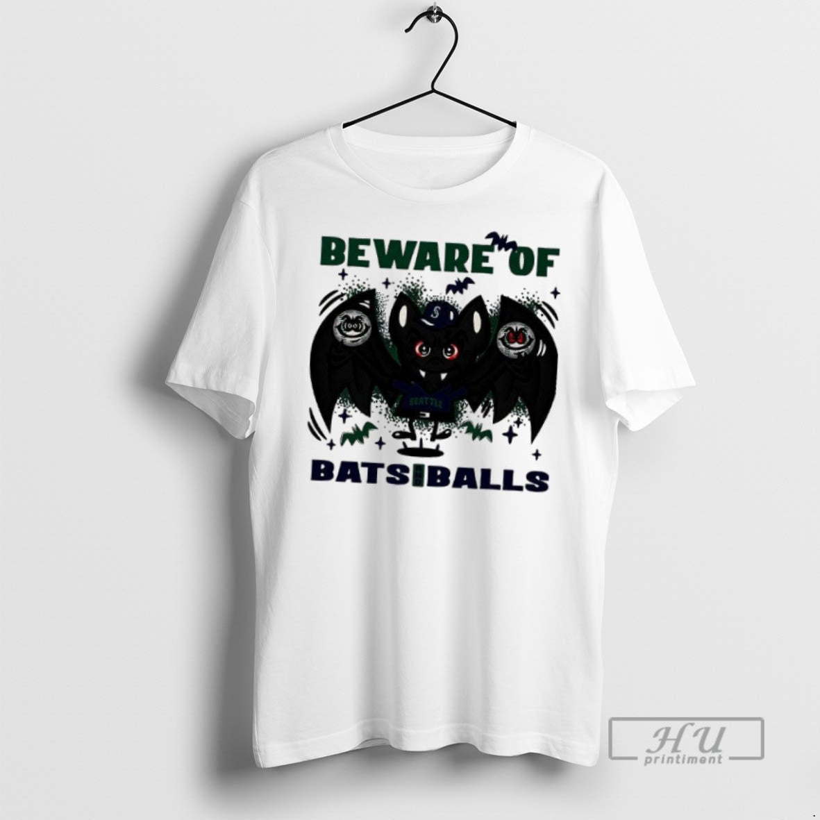 Officials Trending Seattle Mariners Baseball Beware Of Bats And Balls Halloween T Shirt Unisex T-shirt, Sweatshirt, Hoodie, Long Sleeve Tee - T-Shirt, Sweatshirt, Hoodie