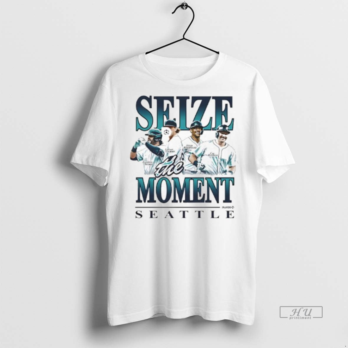 Officials Trending Seize The Moment Seattle Eugenio Suarez Logan Gilbert Julio Rodriguez Cal Raleigh Name - T-Shirt, Sweatshirt, Hoodie