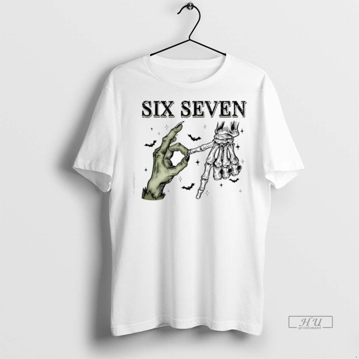 Officials Trending Six Seven 6 7 Skeleton Hands Halloween T Shirt Sweater Unisex T-shirt, Sweatshirt, Hoodie, Long Sleeve Tee - T-Shirt, Sweatshirt, Hoodie