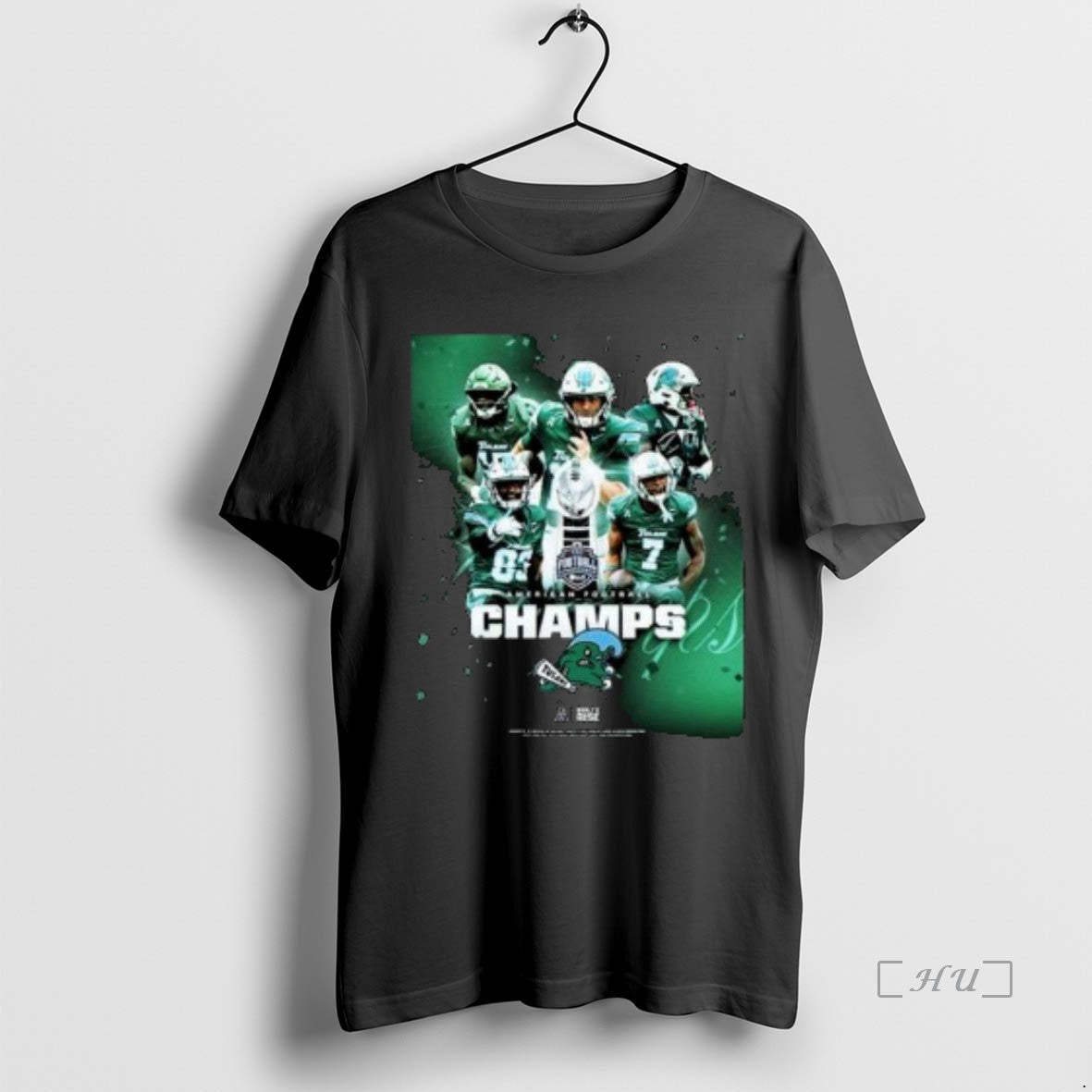 Officials Tulane Football Champions 2025 American Football Championship Circle Black - T-Shirt, Sweatshirt, Hoodie