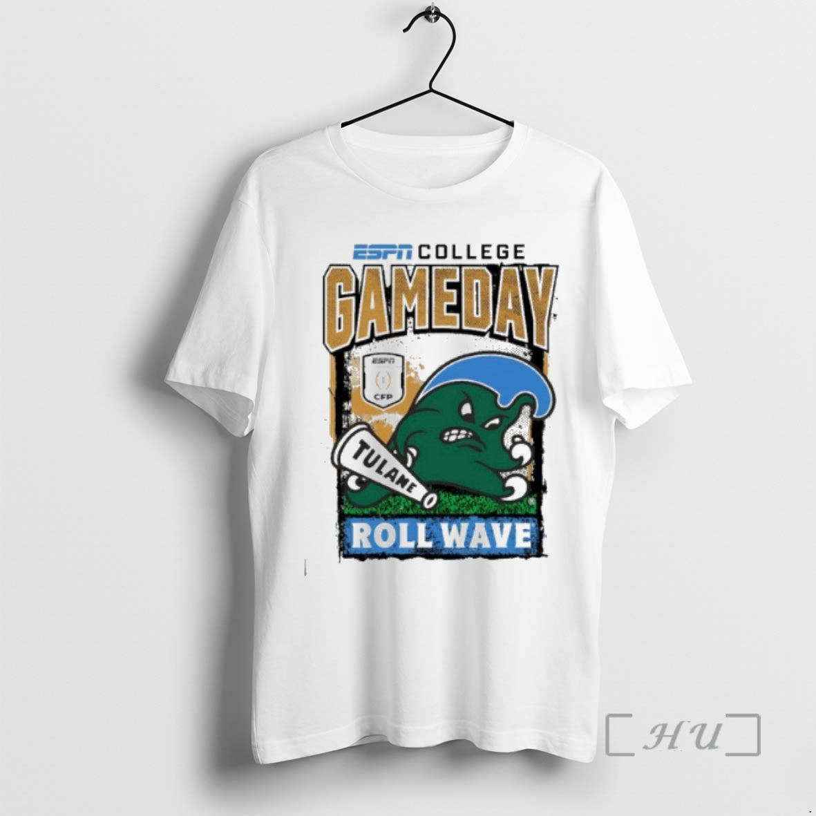 Officials Tulane Green Wave Cfp Gameday 1st Round Mascot Roll Wave Premium T Shirts Sweater - T-Shirt, Sweatshirt, Hoodie