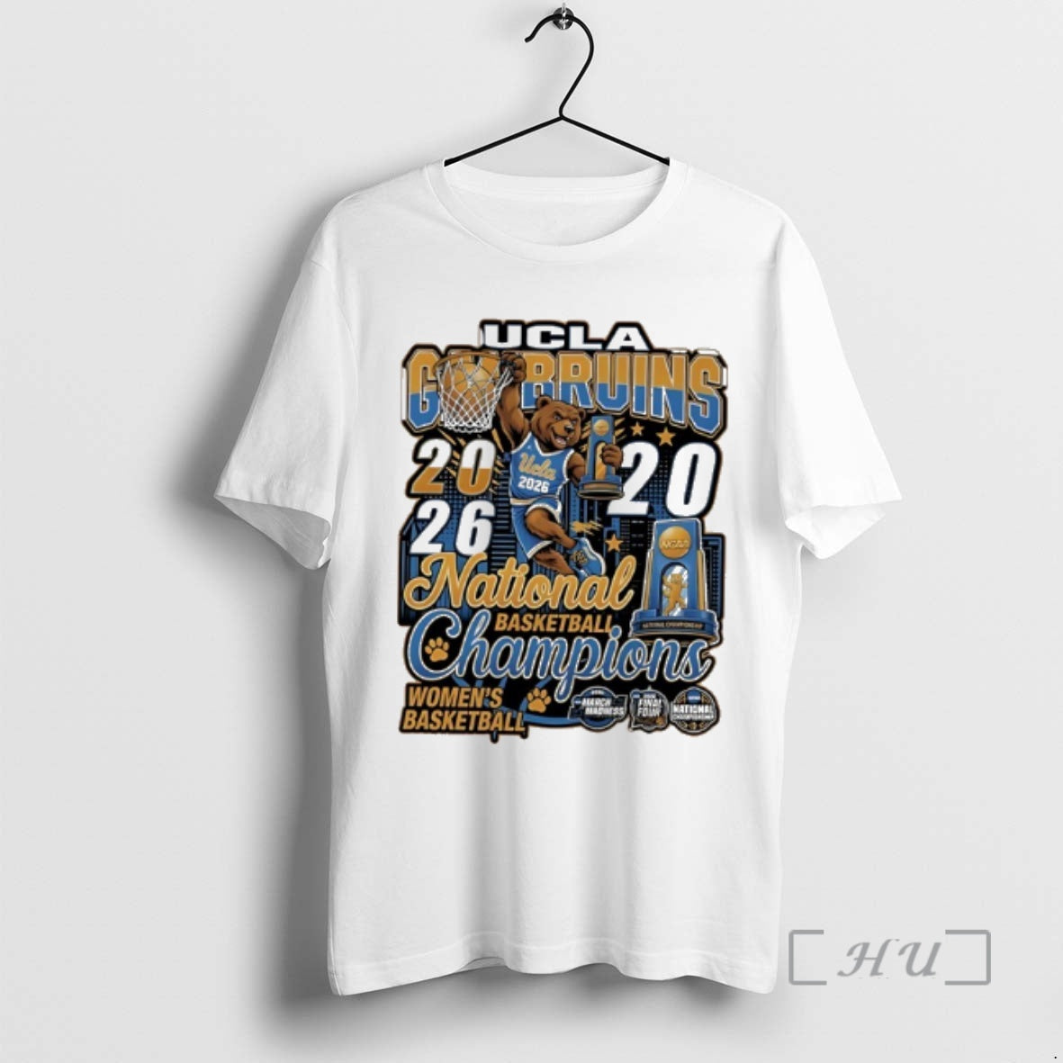 Officials Ucla Bruins National Champions Womens Basketball Mascot Trophy 2026 Unisex T-shirt, Sweatshirt, Hoodie, Long Sleeve Tee - T-Shirt, Sweatshirt, Hoodie