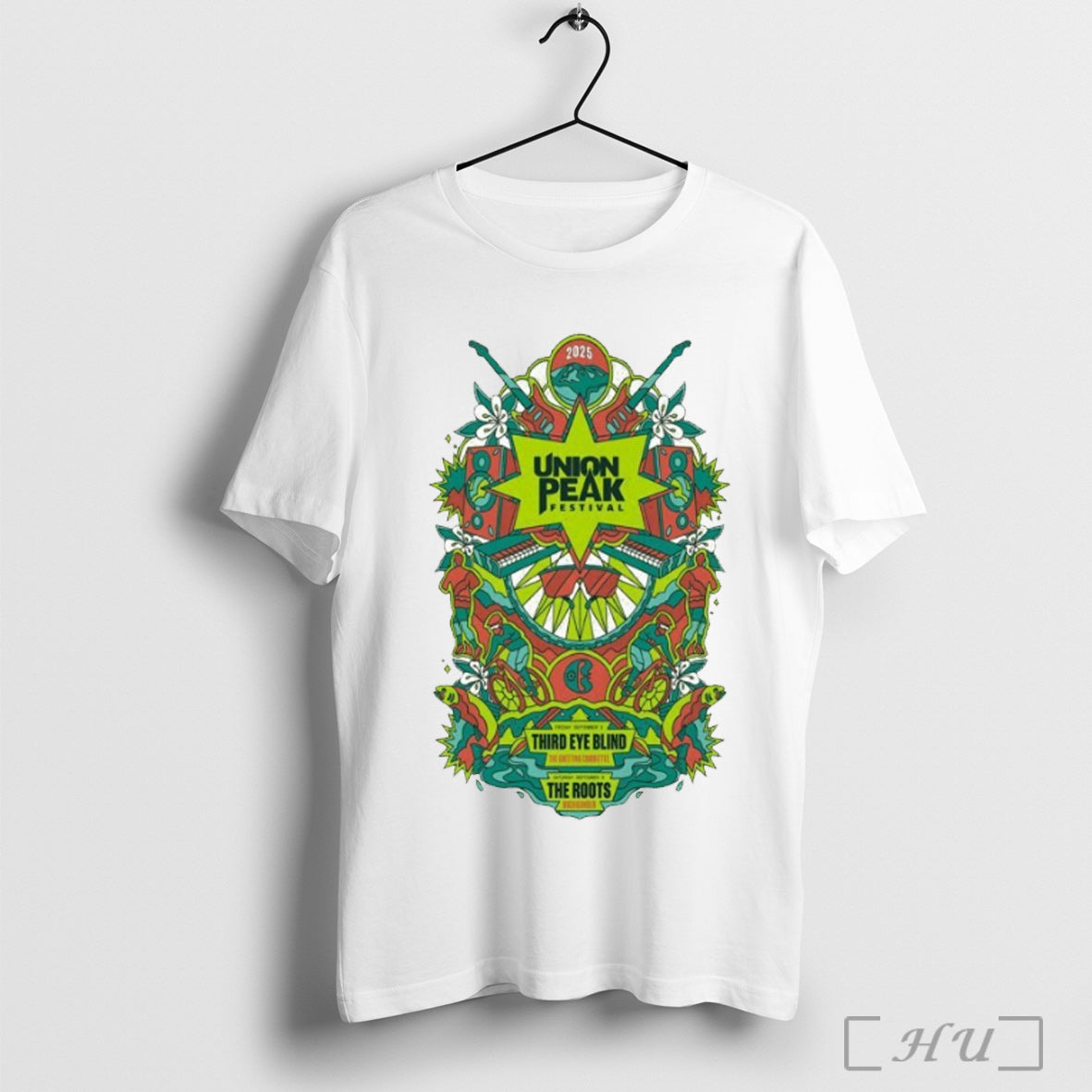 Officials Union Peak Festival Third Eye Blind The Roots 2025 T Shirt Unisex T-shirt, Sweatshirt, Hoodie, Long Sleeve Tee - T-Shirt, Sweatshirt, Hoodie