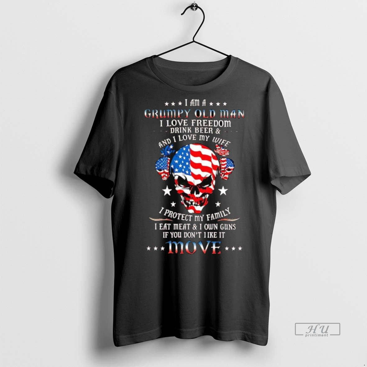 Officials Veteran Skull Im A Grumpy Old Man I Love Freedom Move Shirt Sweater Unisex T-shirt, Sweatshirt, Hoodie, Long Sleeve Tee - T-Shirt, Sweatshirt, Hoodie