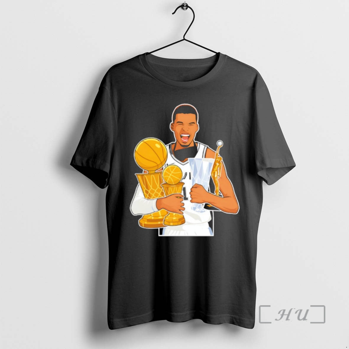 Officials Victor Wembanyama Cartoon Holding Trophy San Antonio Spurs Basketball Mvp Premium T Shirts Sweater - T-Shirt, Sweatshirt, Hoodie