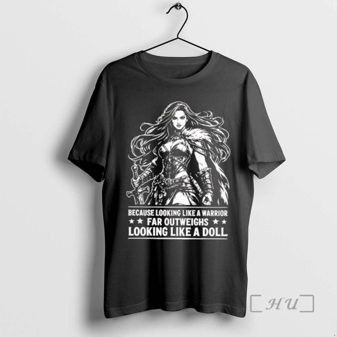 Officials Warrior Woman Because Looking Like A Warrior Far Outweighs Looking Like A Doll Premium - T-Shirt, Sweatshirt, Hoodie