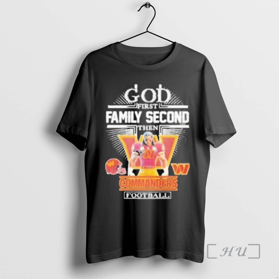 Officials Washington Commanders God First Family Second Then Mascot - T-Shirt, Sweatshirt, Hoodie
