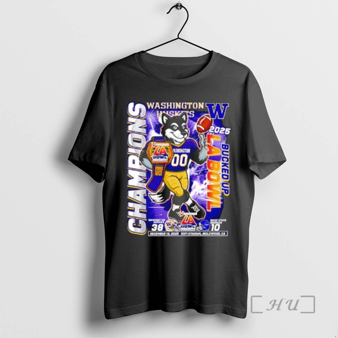 Officials Washington Huskies Destroy Boise State Broncos Bucked Up La Bowl Champions 2025 Premium - T-Shirt, Sweatshirt, Hoodie