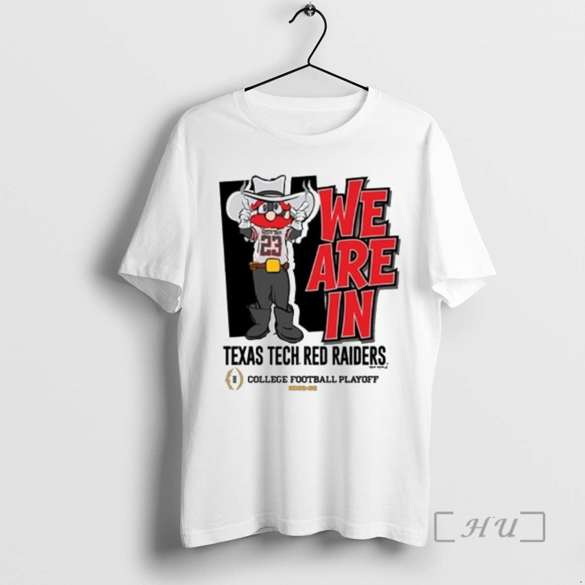 Officials We Are In Tech Red Raiders 2025 Cfp Bound Mascot Premium T Shirts Sweater - T-Shirt, Sweatshirt, Hoodie