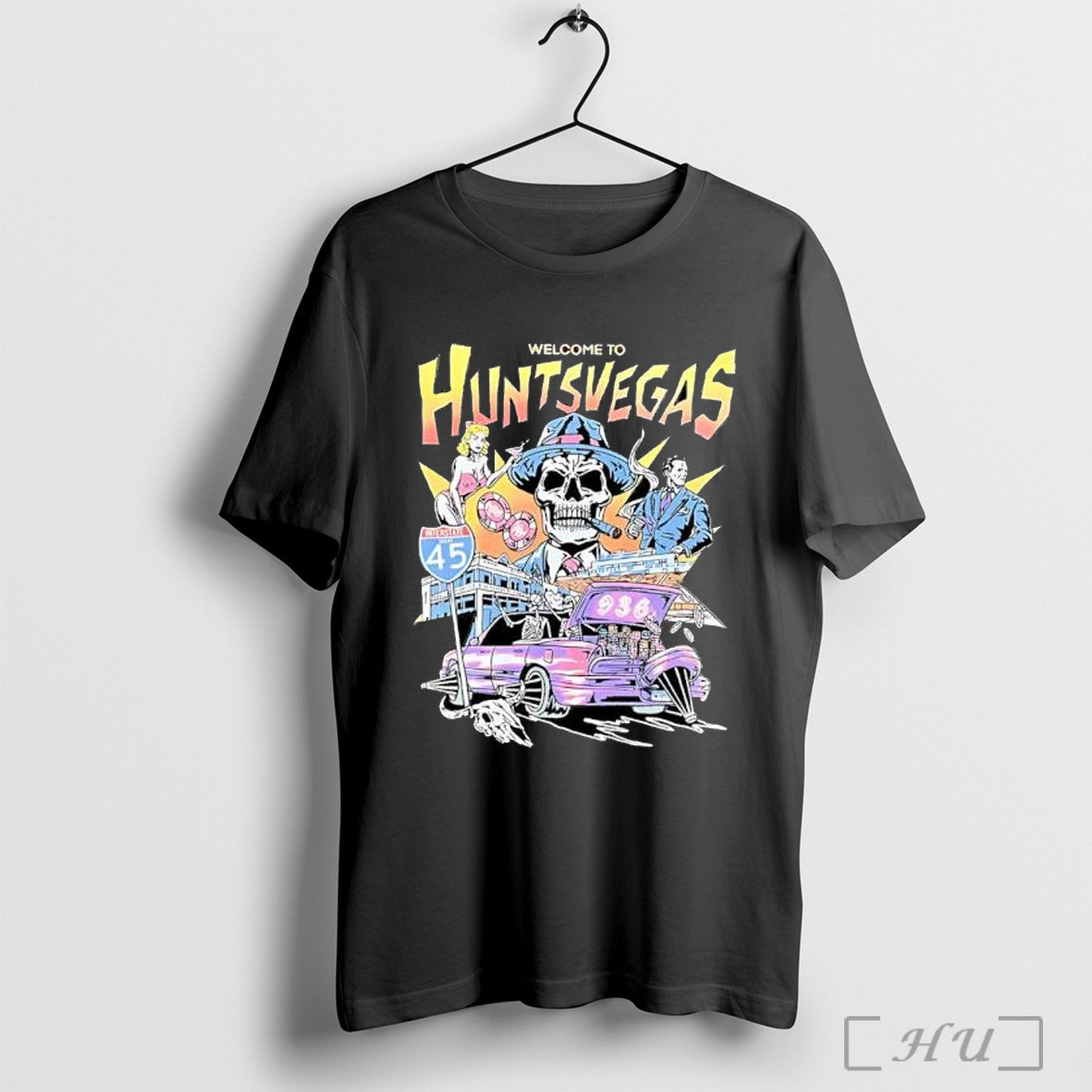 Officials Welcome To Huntsvegas Texas Slot Machine Skull Mafia Posters T Shirt Unisex T-shirt, Sweatshirt, Hoodie, Long Sleeve Tee - T-Shirt, Sweatshirt, Hoodie
