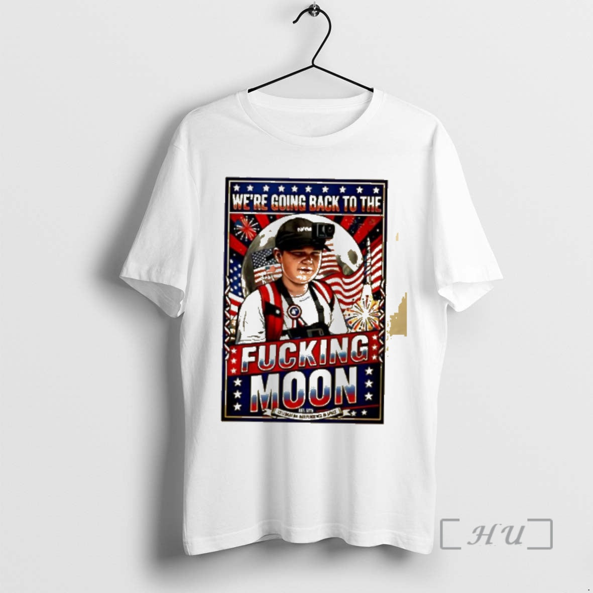 Officials Were Going Back To The Fucking Moon 4th Of July Premium T Shirts Sweater Unisex T-shirt, Sweatshirt, Hoodie, Long Sleeve Tee - T-Shirt, Sweatshirt, Hoodie