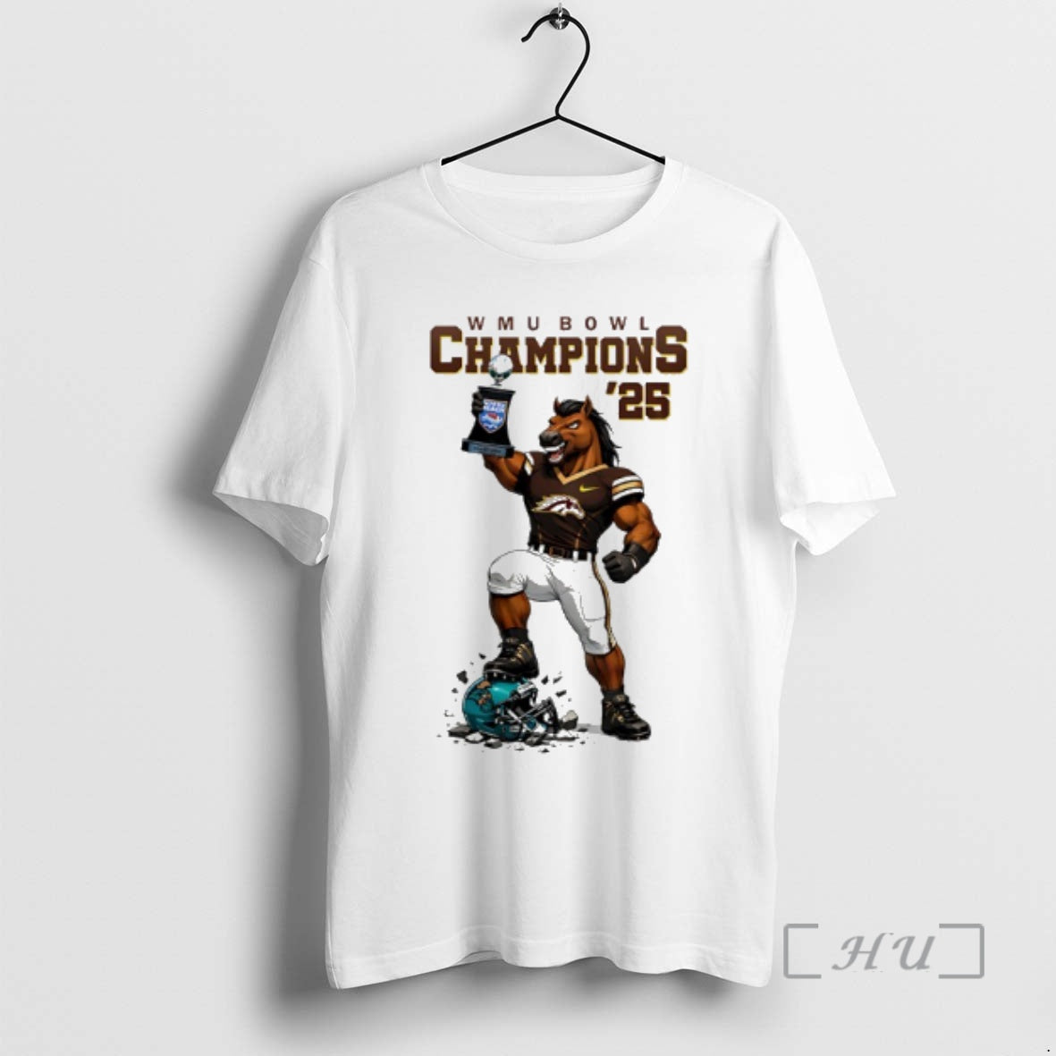 Officials Western Michigan Broncos Myrtle Beach Bowl Champions 2025 Mascot - T-Shirt, Sweatshirt, Hoodie