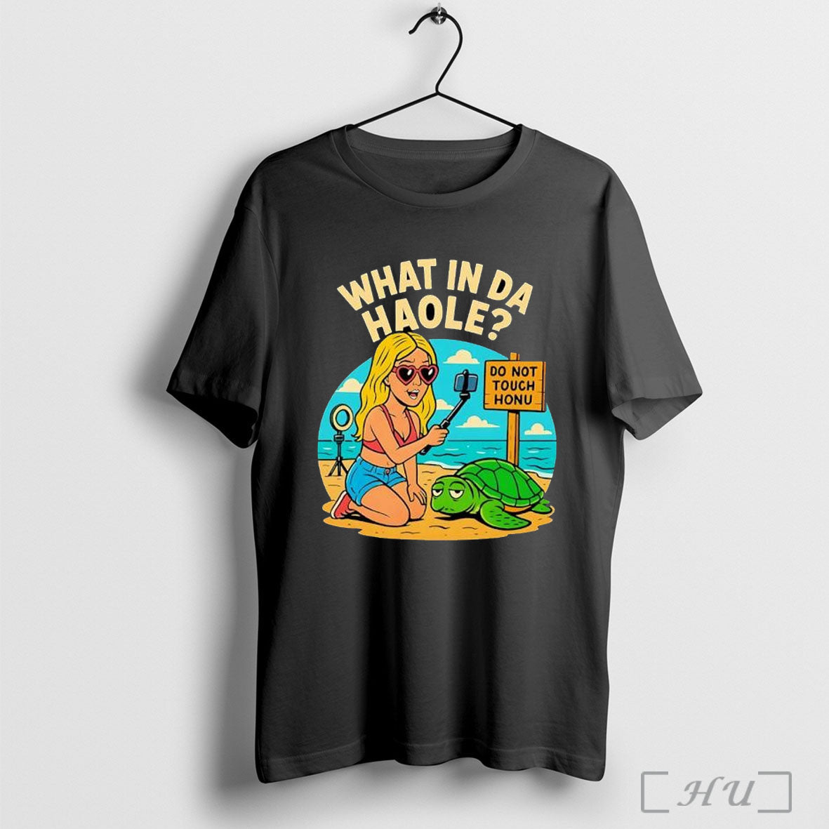 Officials What In Da Haole Girl Taking Selfie With Hawaiian Monk Seal Turtle Unisex T-shirt, Sweatshirt, Hoodie, Long Sleeve Tee - T-Shirt, Sweatshirt, Hoodie