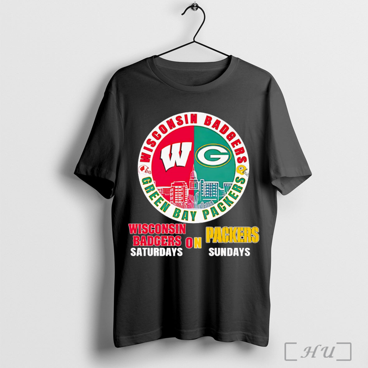 Officials Wisconsin Badgers On Saturdays Green Bay Packers On Sundays T Shirt Unisex T-shirt, Sweatshirt, Hoodie, Long Sleeve Tee - T-Shirt, Sweatshirt, Hoodie