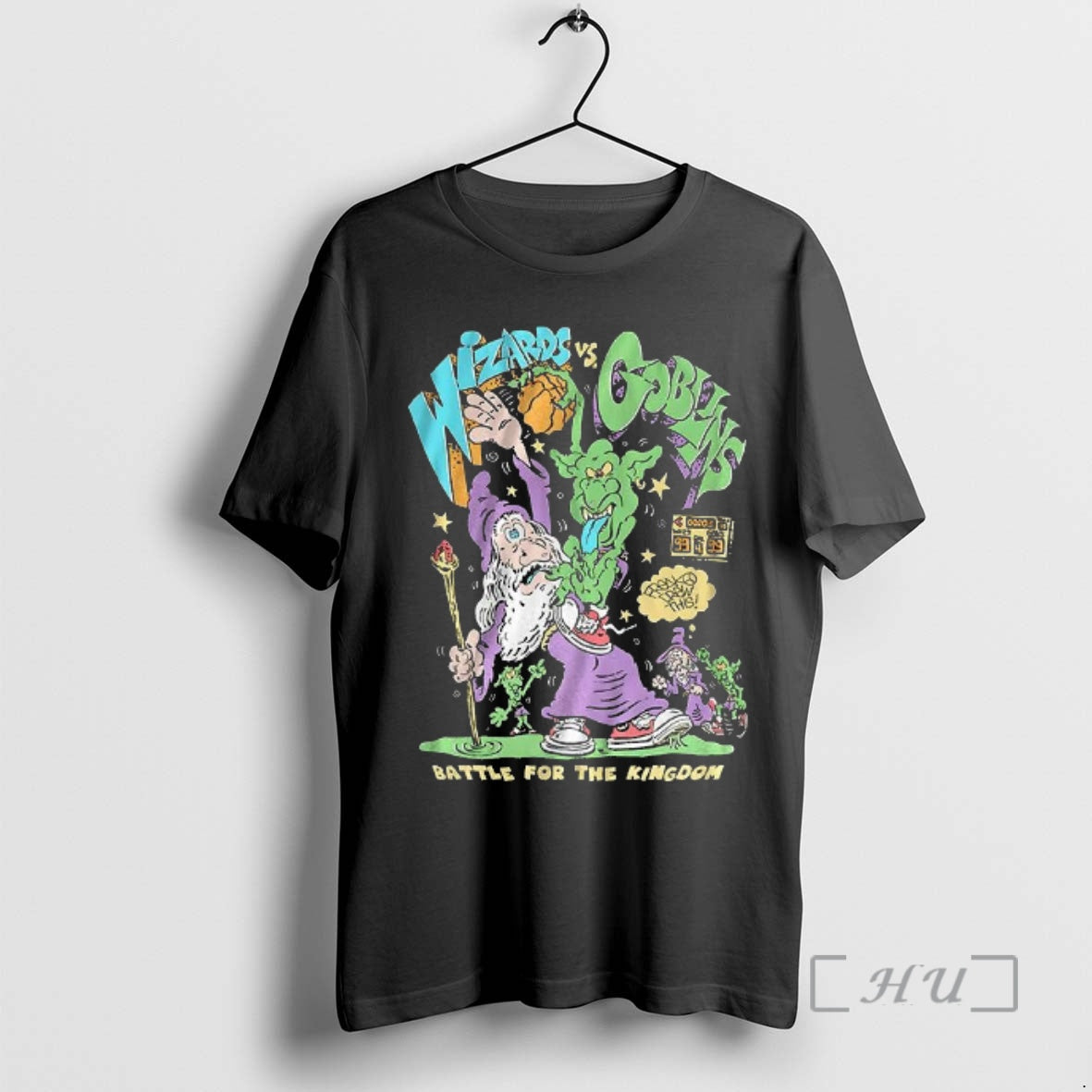 Officials Wizards Vs Goblins Battle For The Kingdom Basketball Cartoons - T-Shirt, Sweatshirt, Hoodie